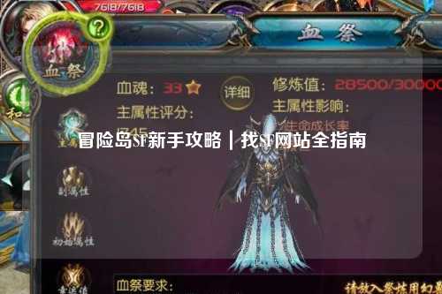 冒险岛SF新手攻略｜找SF网站全指南