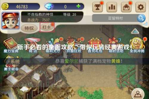 新手必看的全面攻略，带你玩转经典游戏！