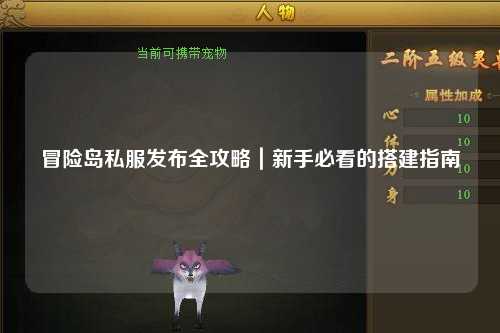 冒险岛私服发布全攻略｜新手必看的搭建指南