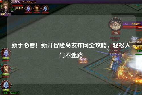 新手必看！新开冒险岛发布网全攻略，轻松入门不迷路