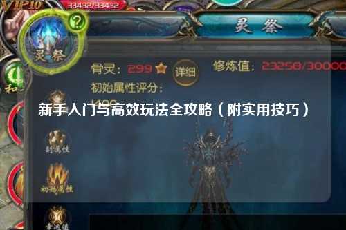 新手入门与高效玩法全攻略（附实用技巧）