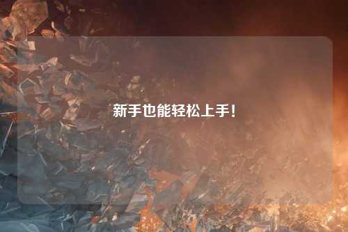 新手也能轻松上手！